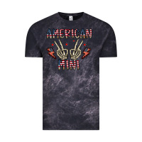 Cloud Black american mini Vintage Tee - CowhideDigitalArt