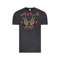 Vintage Black american mini Vintage Tee - CowhideDigitalArt