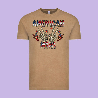 American Mini Vintage Tee Designed By Cowhidedigitalart