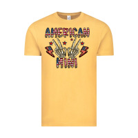 Vintage Mustard american mini Vintage Tee - CowhideDigitalArt