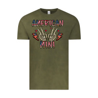 Vintage Olive american mini Vintage Tee - CowhideDigitalArt