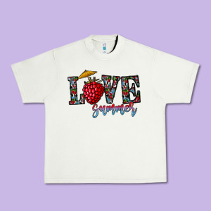 Love Summer Urban Heavy Tee Designed By Cowhidedigitalart