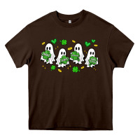 Chocolate Brown clover ghostie st.patrick's day Heavy Core Tee - Artiststas