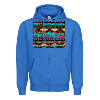 True Royal leopard aztec turquoise jewelry Zipper Hoodie - BarkalooDesign