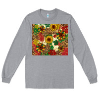 Heather Grey juneteenth sunflowers Long Sleeve Tee - Artiststas