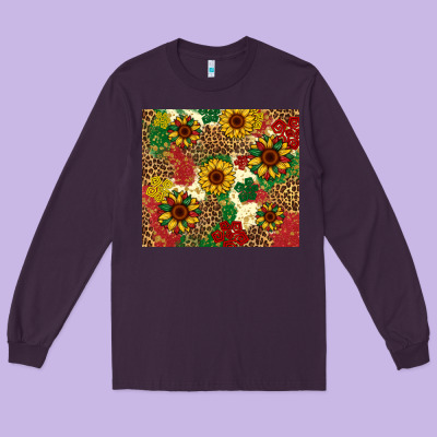 Juneteenth Sunflowers Long Sleeve Tee Designed By Artiststas