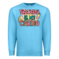 Ocean Blue teaching is my cardio Premium Sweatshirt - NancyCooperArtShop