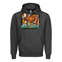 Charcoal Heather Western Heifer Please Simmental Cow Zipper Hoodie - LillyAllenDesigns