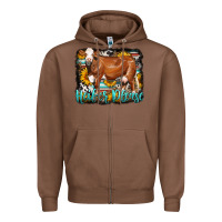 Chestnut Western Heifer Please Simmental Cow Zipper Hoodie - LillyAllenDesigns