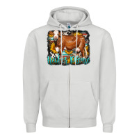 Dove Grey Western Heifer Please Simmental Cow Zipper Hoodie - LillyAllenDesigns