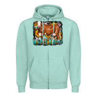 Seafoam Western Heifer Please Simmental Cow Zipper Hoodie - LillyAllenDesigns