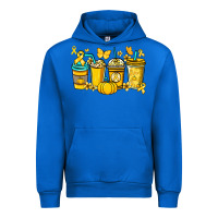 Cobalt Childhood Cancer coffee cups yellow ribbon Urban Hoodie - NancyCooperArtShop