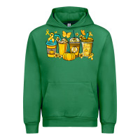 Emerald Childhood Cancer coffee cups yellow ribbon Urban Hoodie - NancyCooperArtShop