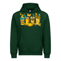 Forest Green Childhood Cancer coffee cups yellow ribbon Urban Hoodie - NancyCooperArtShop
