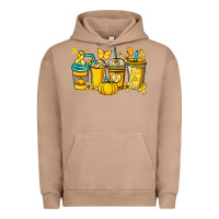 Pigment Burro Childhood Cancer coffee cups yellow ribbon Urban Hoodie - NancyCooperArtShop