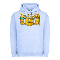 Pigment Grape Ice Childhood Cancer coffee cups yellow ribbon Urban Hoodie - NancyCooperArtShop