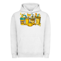 Pigment Lunar Rock Childhood Cancer coffee cups yellow ribbon Urban Hoodie - NancyCooperArtShop
