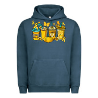 Pigment Midnight Navy Childhood Cancer coffee cups yellow ribbon Urban Hoodie - NancyCooperArtShop