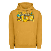 Pigment Peanut Butter Childhood Cancer coffee cups yellow ribbon Urban Hoodie - NancyCooperArtShop
