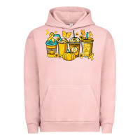 Pigment Salmon Childhood Cancer coffee cups yellow ribbon Urban Hoodie - NancyCooperArtShop