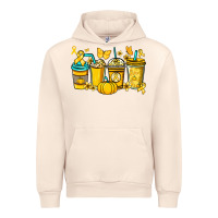 Sandshell Childhood Cancer coffee cups yellow ribbon Urban Hoodie - NancyCooperArtShop