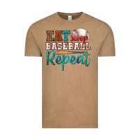Vintage Coffee eat sleep baseball repeat Vintage Tee - HRA Design Shop