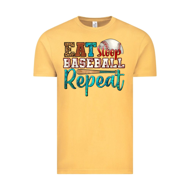 Eat Sleep Baseball Repeat Vintage Tee by HRA Design Shop | Teevron