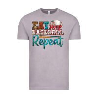 Vintage Zinc eat sleep baseball repeat Vintage Tee - HRA Design Shop