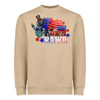 Mushroom Red white rawr 4th of july Heavyweight Sweatshirt - CowGirlArtShop