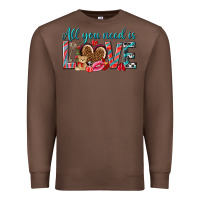 Chestnut all you need is love Premium Sweatshirt - NancyCooperArtShop