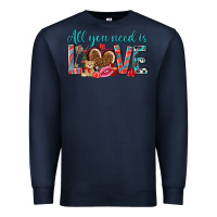 Navy all you need is love Premium Sweatshirt - NancyCooperArtShop