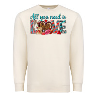 Sandshell all you need is love Premium Sweatshirt - NancyCooperArtShop
