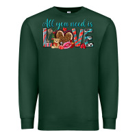 Sports Green all you need is love Premium Sweatshirt - NancyCooperArtShop