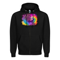 Black tie dye leopard glitter background Zipper Hoodie - Jasminsmagicworld