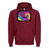 Burgundy tie dye leopard glitter background Zipper Hoodie - Jasminsmagicworld