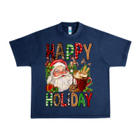 Navy happy holiday santa claus christmas Urban Heavy Tee - FaDigitalArtStudio