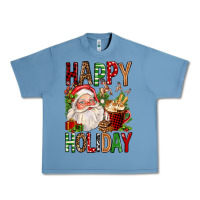 Pebble Blue happy holiday santa claus christmas Urban Heavy Tee - FaDigitalArtStudio