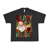 Pigment Black happy holiday santa claus christmas Urban Heavy Tee - FaDigitalArtStudio