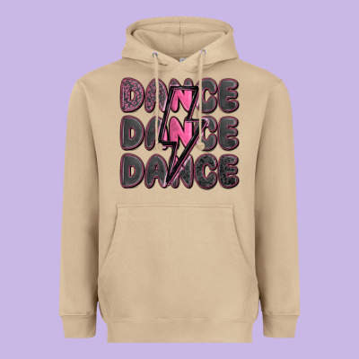 Dance Dance Dance With Lightning Bolt Heavyweight Hoodie Designed By Maliassmallbusiness