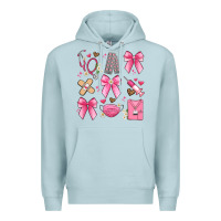 Blue Mist coquette bow nurse Premium Hoodie - Artiststas