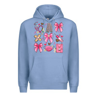 Colony Blue coquette bow nurse Premium Hoodie - Artiststas