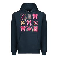 Navy coquette bow nurse Premium Hoodie - Artiststas
