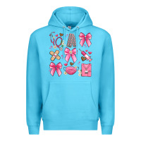 Ocean Blue coquette bow nurse Premium Hoodie - Artiststas