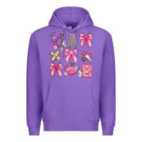 Purple coquette bow nurse Premium Hoodie - Artiststas