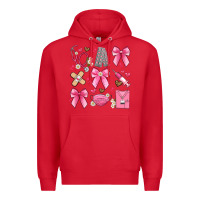 Red coquette bow nurse Premium Hoodie - Artiststas