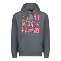 Rock coquette bow nurse Premium Hoodie - Artiststas