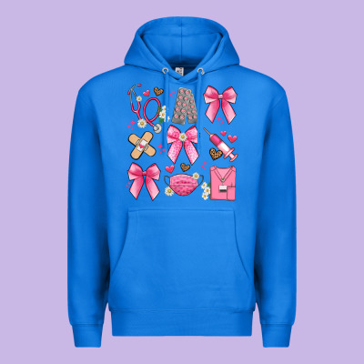 Coquette Bow Nurse Premium Hoodie Designed By Artiststas