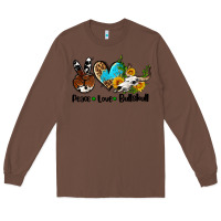 Chestnut peace love  bullskull Long Sleeve Tee - AdoDesignShop