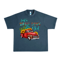 Midnight Navy just a small town girl with car Urban Heavy Tee - HRA Design Shop