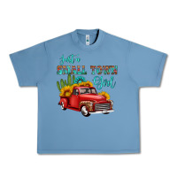 Pebble Blue just a small town girl with car Urban Heavy Tee - HRA Design Shop